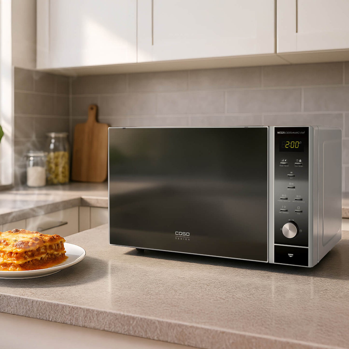 Caso Design MCG25 Ceramic Chef 3-in-1 Microwave: Grill Oven Air Fryer