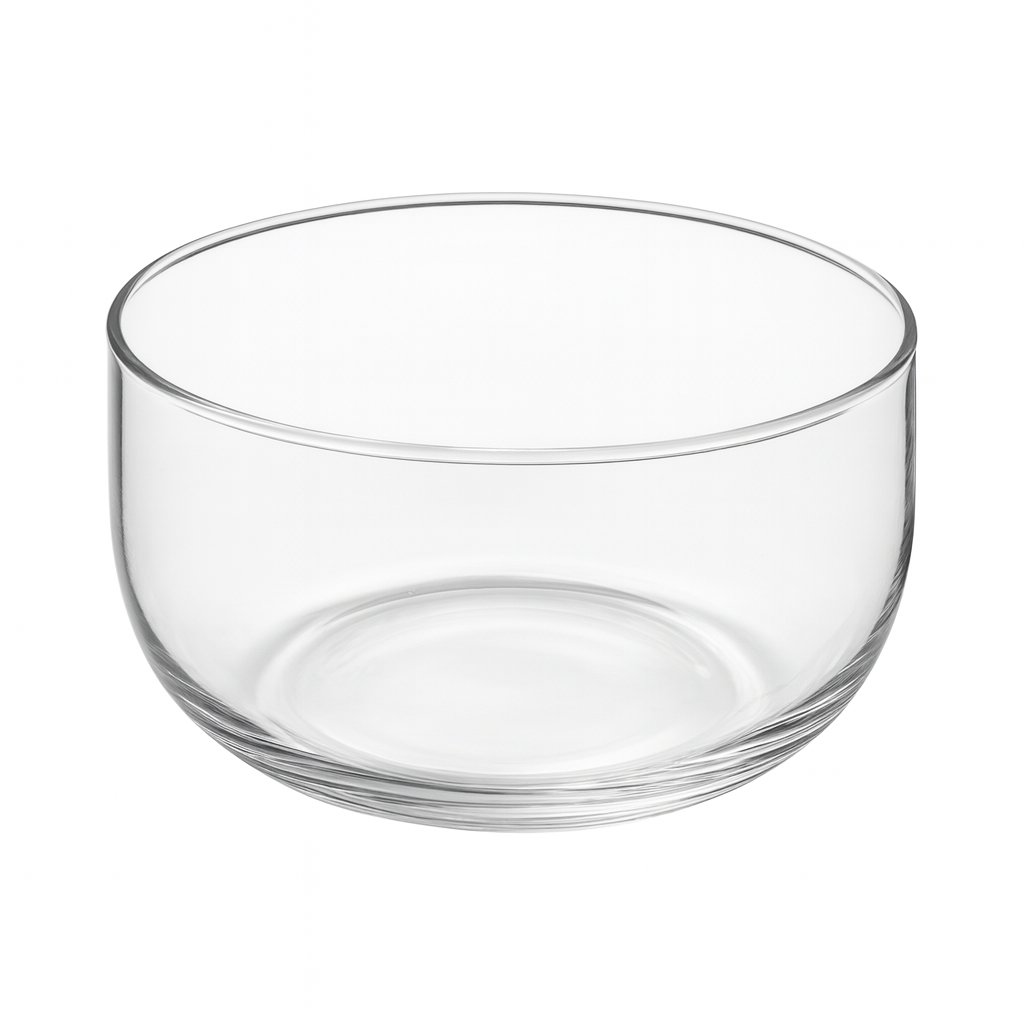 Regent Glass Bowl with spoon & Silver Plate