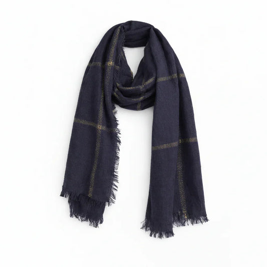 Mixit Black Gold Oblong Scarf - Versatile - Gomix Brands Outlet