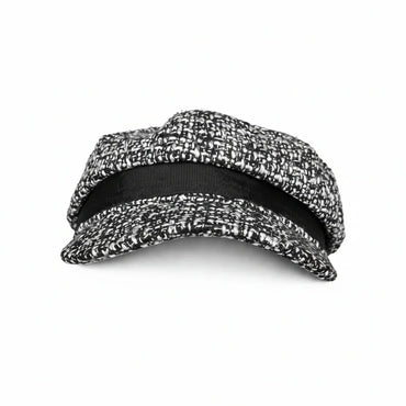 Mixit Women's Cadet Hat in Classic Black & White Tweed - Gomix Brands Outlet
