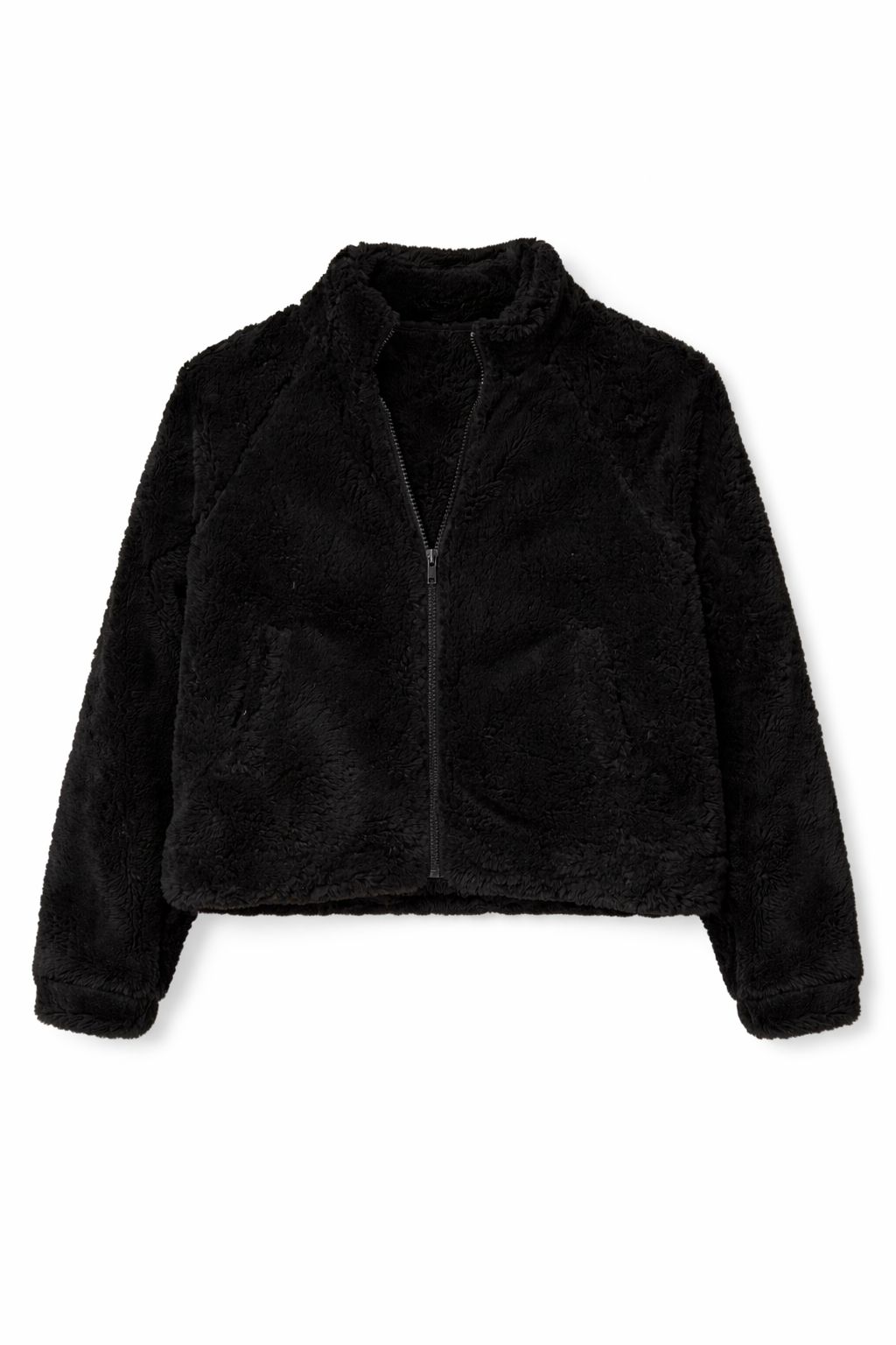 Arizona Sherpa Faux Fur Girls Jacket Black