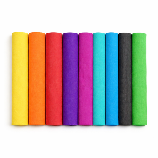 Classic mini crepe paper – 9 pieces – colorful paper for crafts.