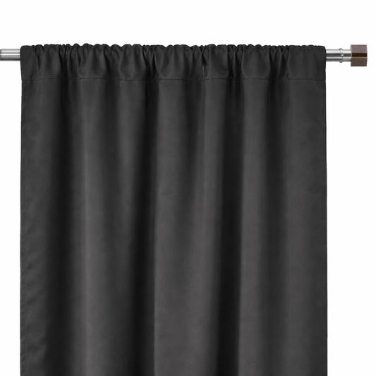 Blackout Polyester Curtains with Rod Pockets