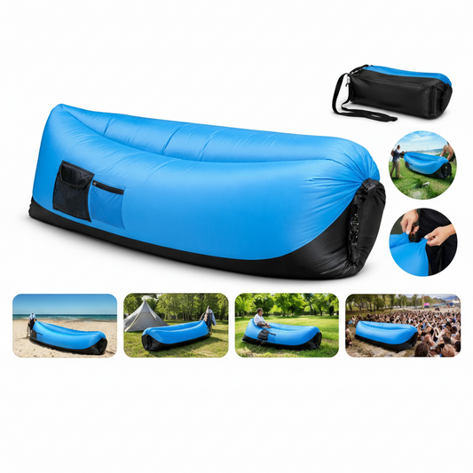 Iregro Inflatable Lounger Portable Waterproof Anti‑Air‑Leaking Couch Hammock