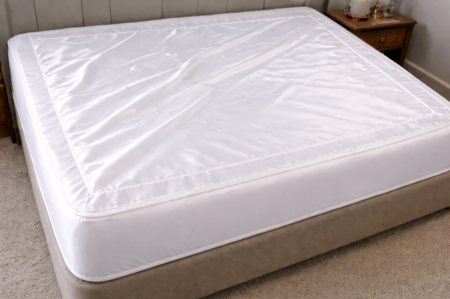 sweet home Satin Mattress Protector with Transparent Edges