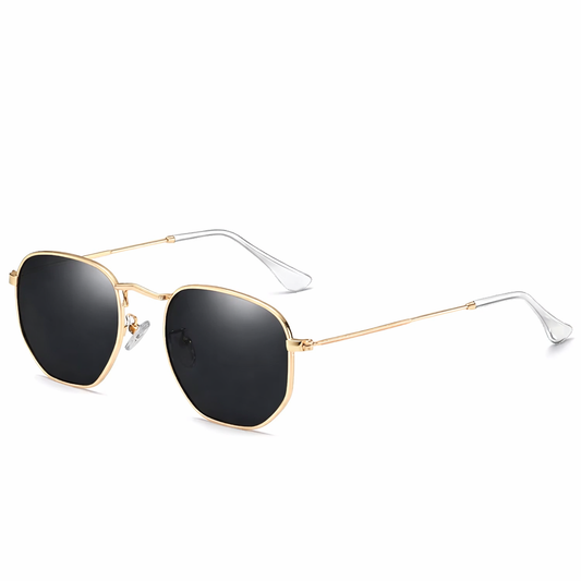 OEM Metal Frame Irregular Blue Mirror Polarized Sunglasses with UV400