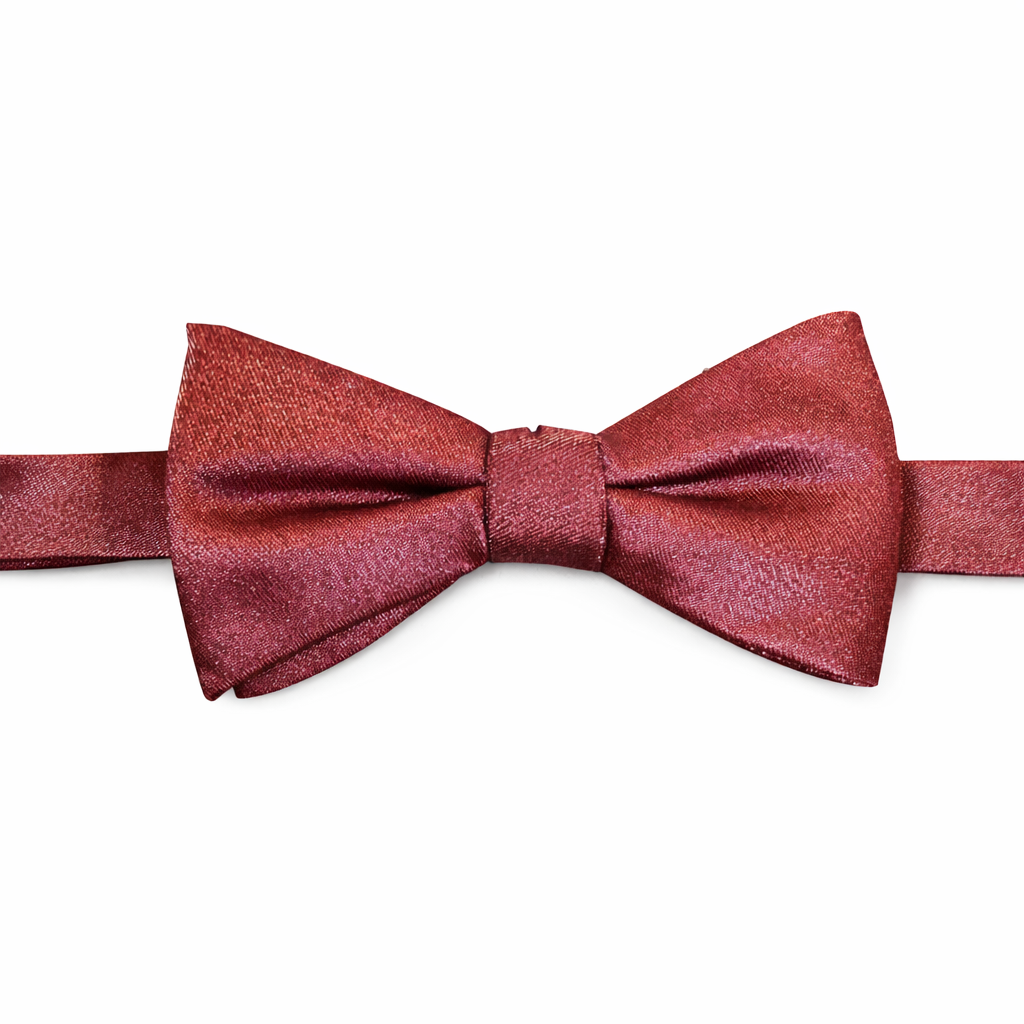 Stafford Burgundy Satin Pre-Tied Bow Tie