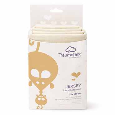 Träumeland Soft Cotton Jersey Fitted Sheet – Breathable, Elastic, 100% Cotton