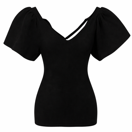 ONLY ribbed knit fabric everyday casual wear with a fashionable edge.