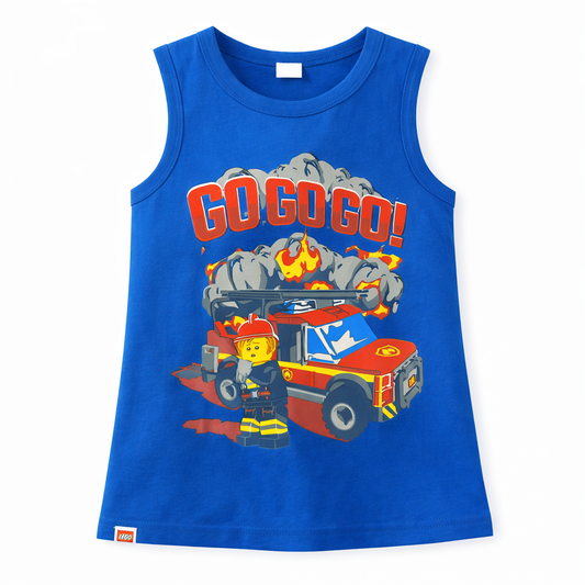 Lego City Boys' sleeveless tank tops with LEGO-themed designs