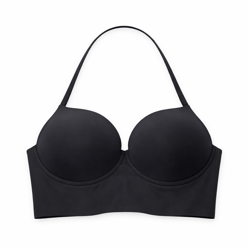A sleek, molded, lightly padded bra