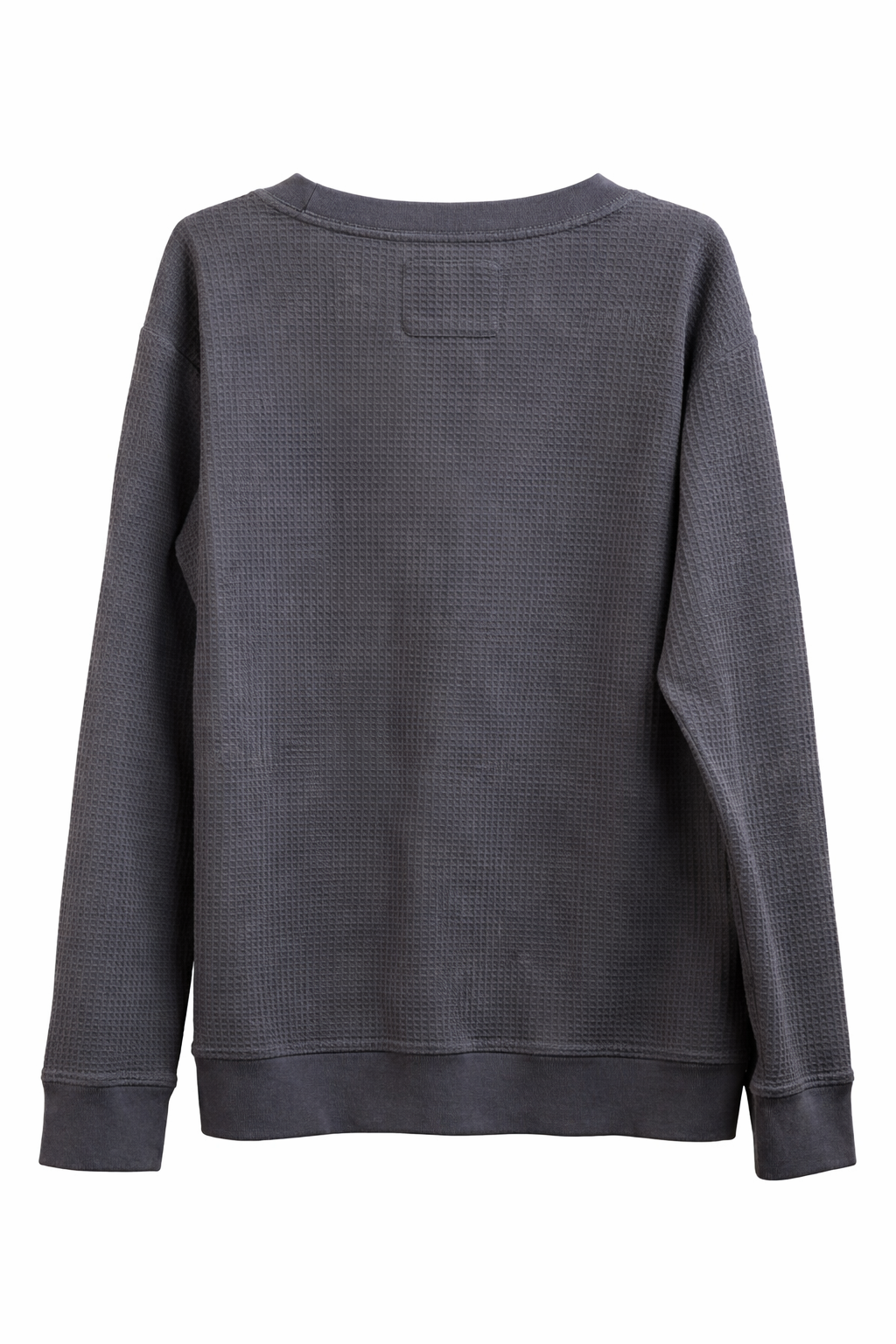 Cat & Jack Waffle Top Long Sleeve - Charcoal Grey