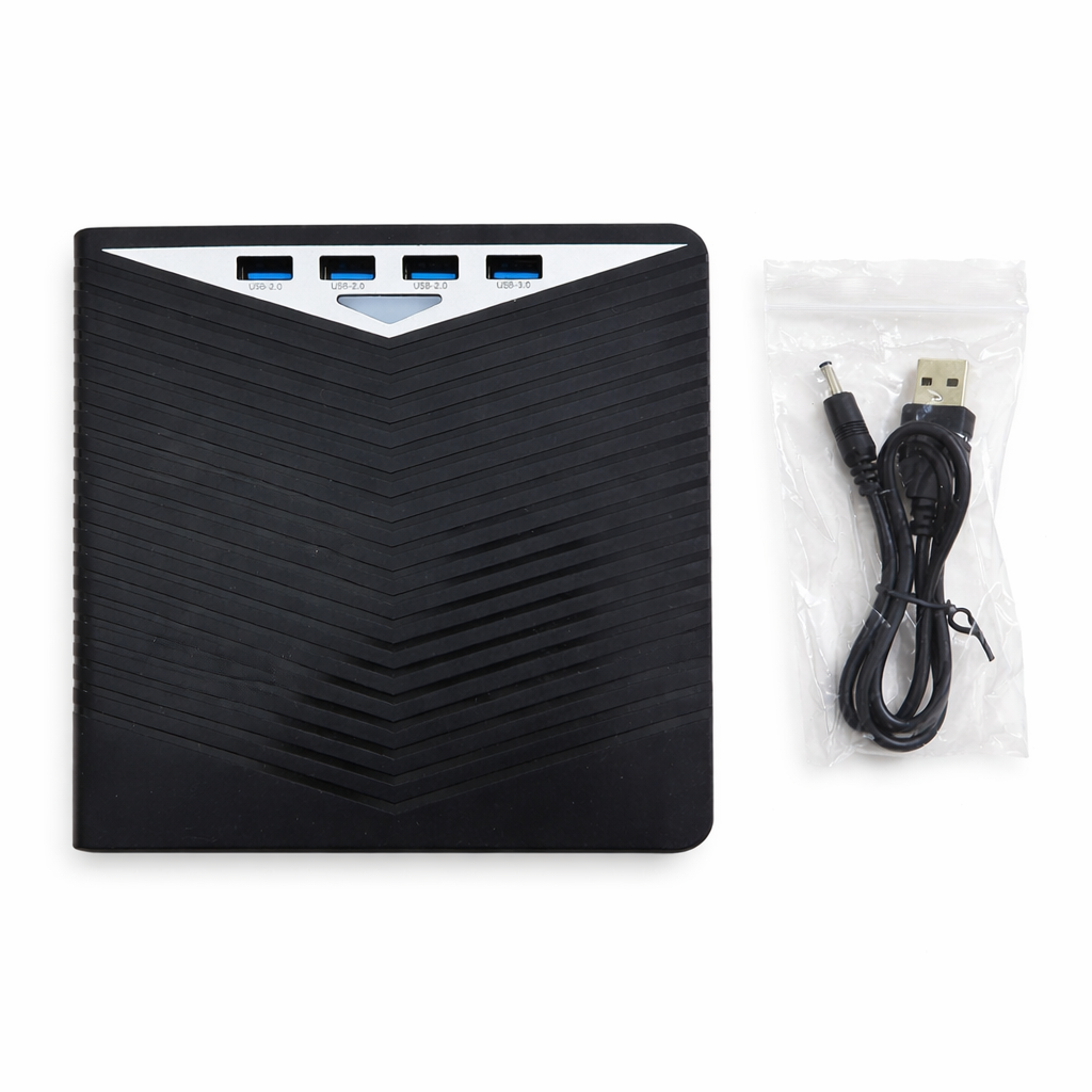Portable External DVD Burner 8x DVD 24x CD USB‑C Black