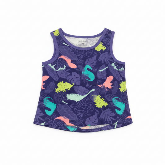 Okie Dokie Baby Boys Dinosaur Print Sleeveless Tank Top