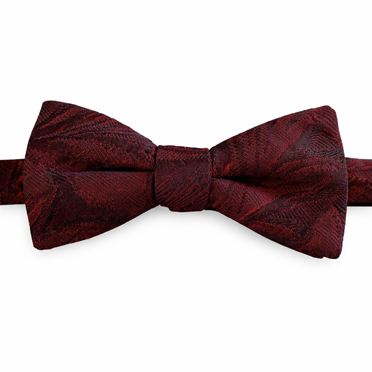 J Ferrar Red Black Woven Geometric Adjustable Pretied Bow Tie
