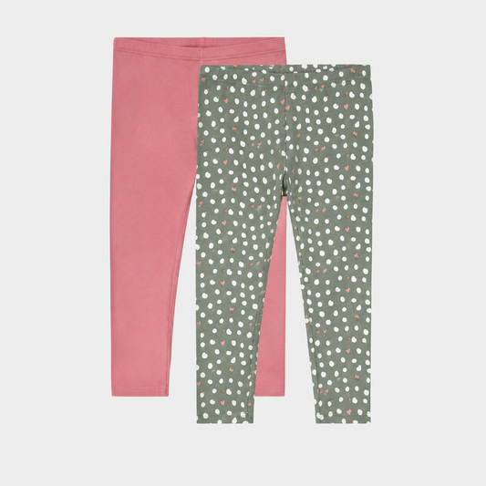 Lupilu Girls' 2-Pack Leggings