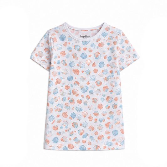 Lupilu Girls Cotton T‑Shirt White Short Sleeve