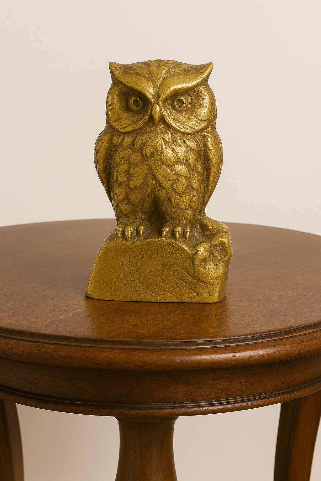 Luxurious Antique Brass Owl Sculpture