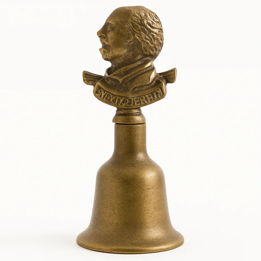 Vintage brass bust of William Shakespeare 8 cm - Gomix Brands Outlet