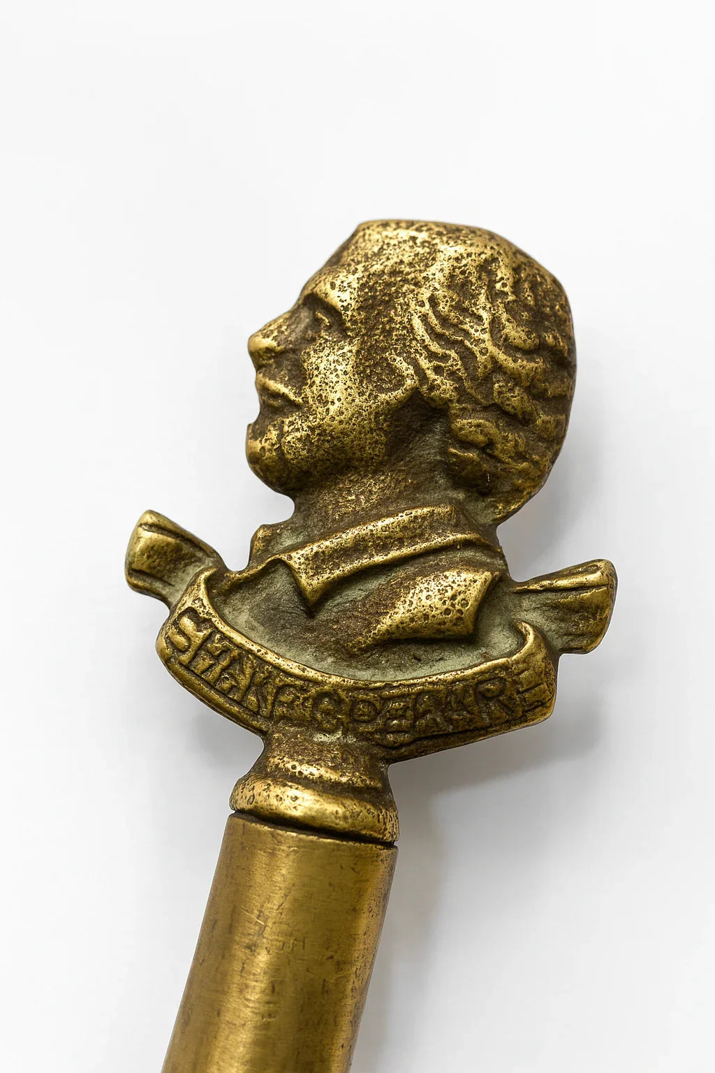 Vintage brass bust of William Shakespeare 8 cm - Gomix Brands Outlet