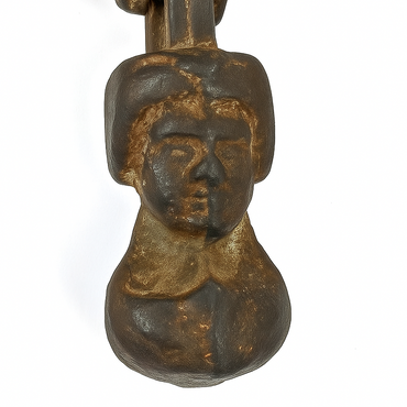 Antique Cast Iron Figurine Knife – Handcrafted Vintage Collectible