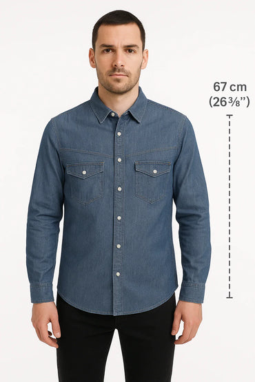 John Baren Classic Denim Shirt – EU 38 - Gomix Brands Outlet