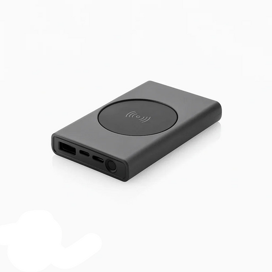 Eco-Friendly Recycled Aluminum 5000mAh Wireless Power Bank | Sustainable Portable Charger - Gomix Brands Outlet