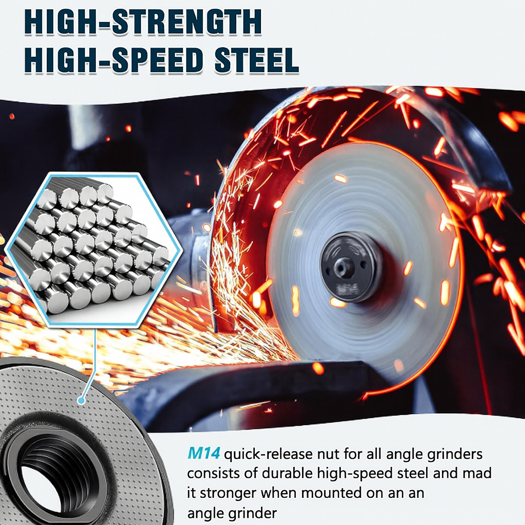 Lytool M14 Quick Release Nut: Effortless Tool-Free Disc Changes for Angle Grinders