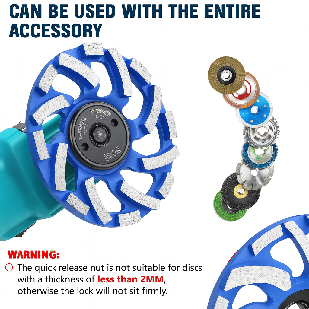 Lytool M14 Quick Release Nut: Effortless Tool-Free Disc Changes for Angle Grinders