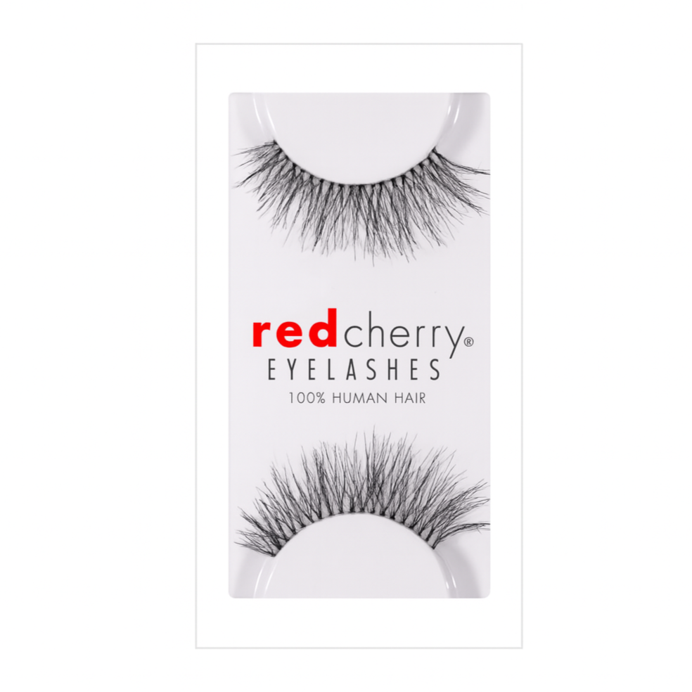 Red Cherry #217 Natural Human Hair False Eyelashes – Voluminous, Reusable, Easy-Apply.
