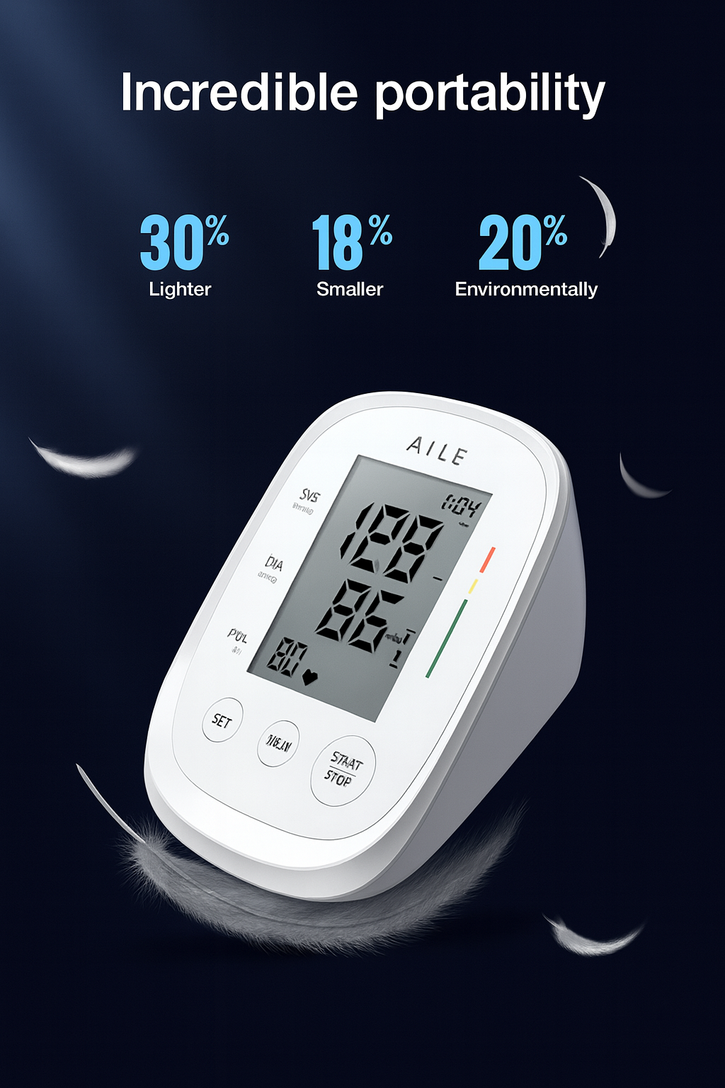 AILE X5 Large Cuff Digital Blood Pressure Monitor Dual User