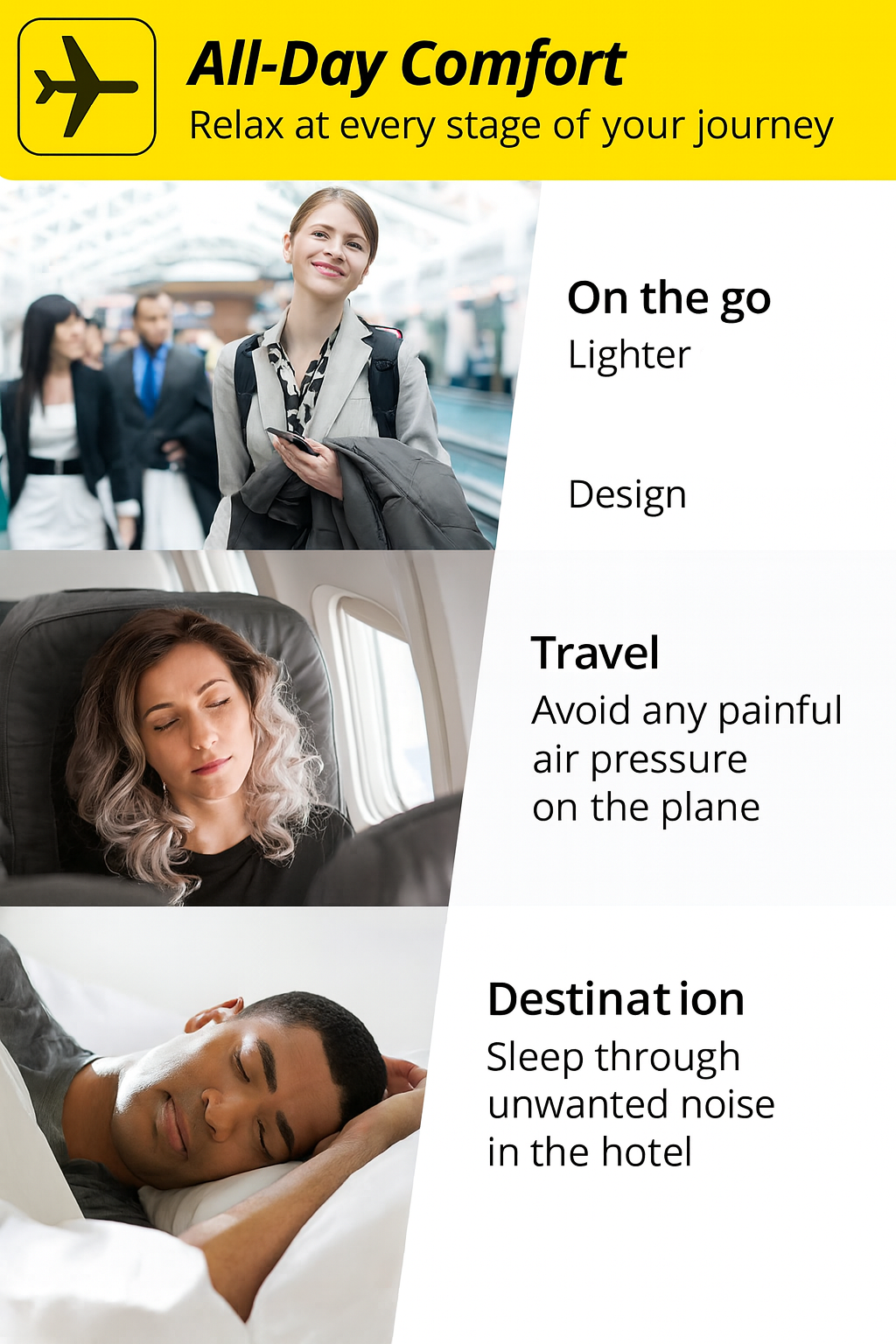 Alpine FlyFit Ear Protection Earplugs for Airplanes – Pressure Regulating Travel Earplugs.