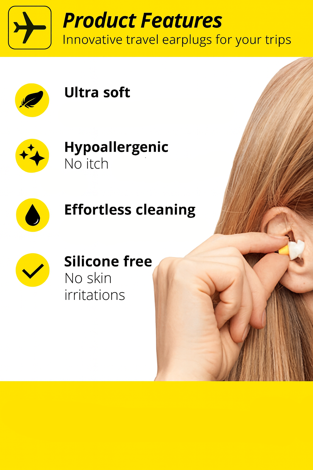 Alpine FlyFit Ear Protection Earplugs for Airplanes – Pressure Regulating Travel Earplugs.