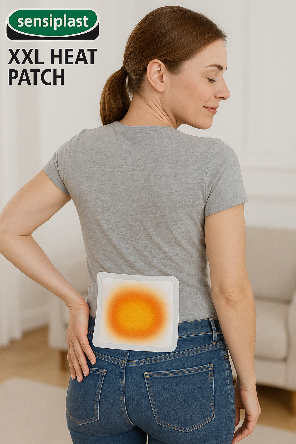 SENSIPLAST XXL Heat Patch for Lower Back Pain Relief