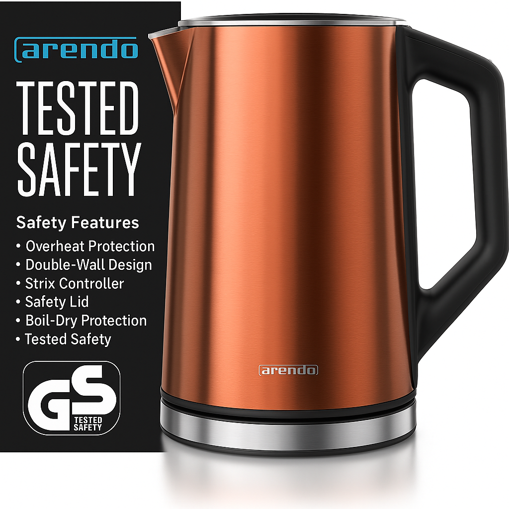 Arendo Elegant 1.5L Stainless Steel Temperature Control Kettle