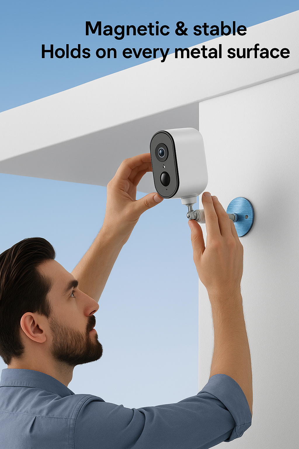CZEview 2K Wireless Outdoor Camera with Magnetic Mount, 300° PTZ