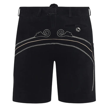 Traditional Dark Brown Leather Lederhosen with Straps for Oktoberfest - Gomix Brands Outlet