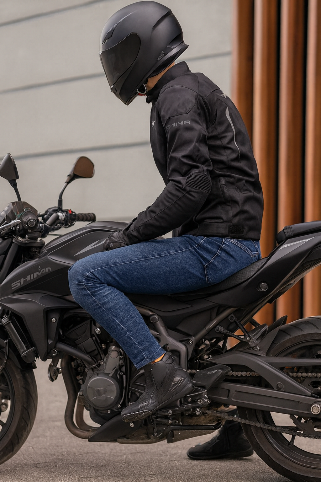 SHIMA SX-6 Black Urban Sport Motorcycle Boots Durable Protection