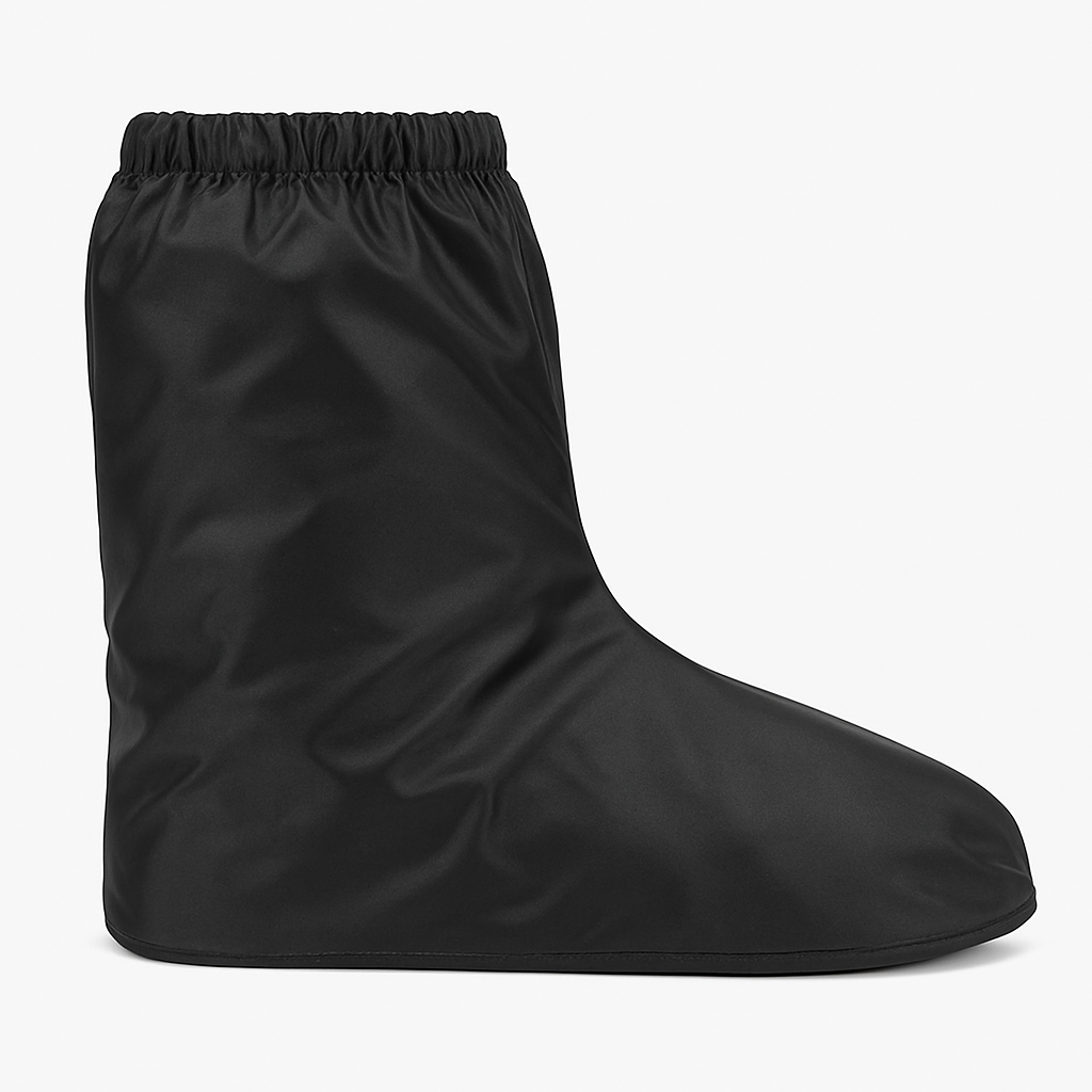 Waterproof Motorcycle Over Boots Black Nylon Rain Boots