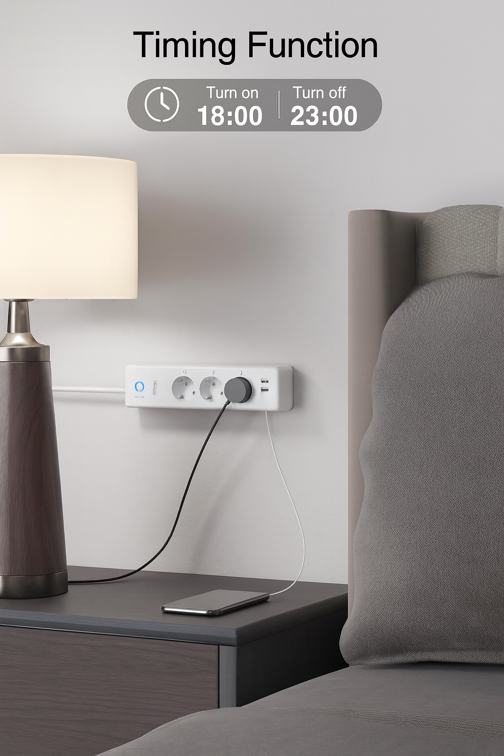 Smart Wi-Fi Power Strip: 3 AC Outlets, 3 USB Ports, App Control