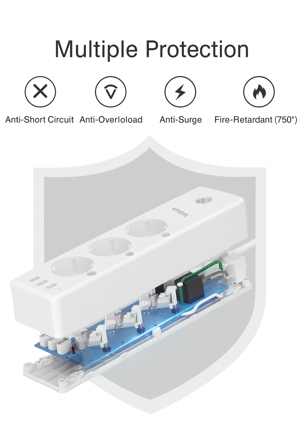 Smart Wi-Fi Power Strip: 3 AC Outlets, 3 USB Ports, App Control