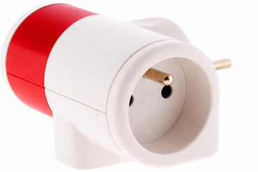 Zenitech Rotating 3-Outlet Power Strip – 2x16A + 1x6A, White