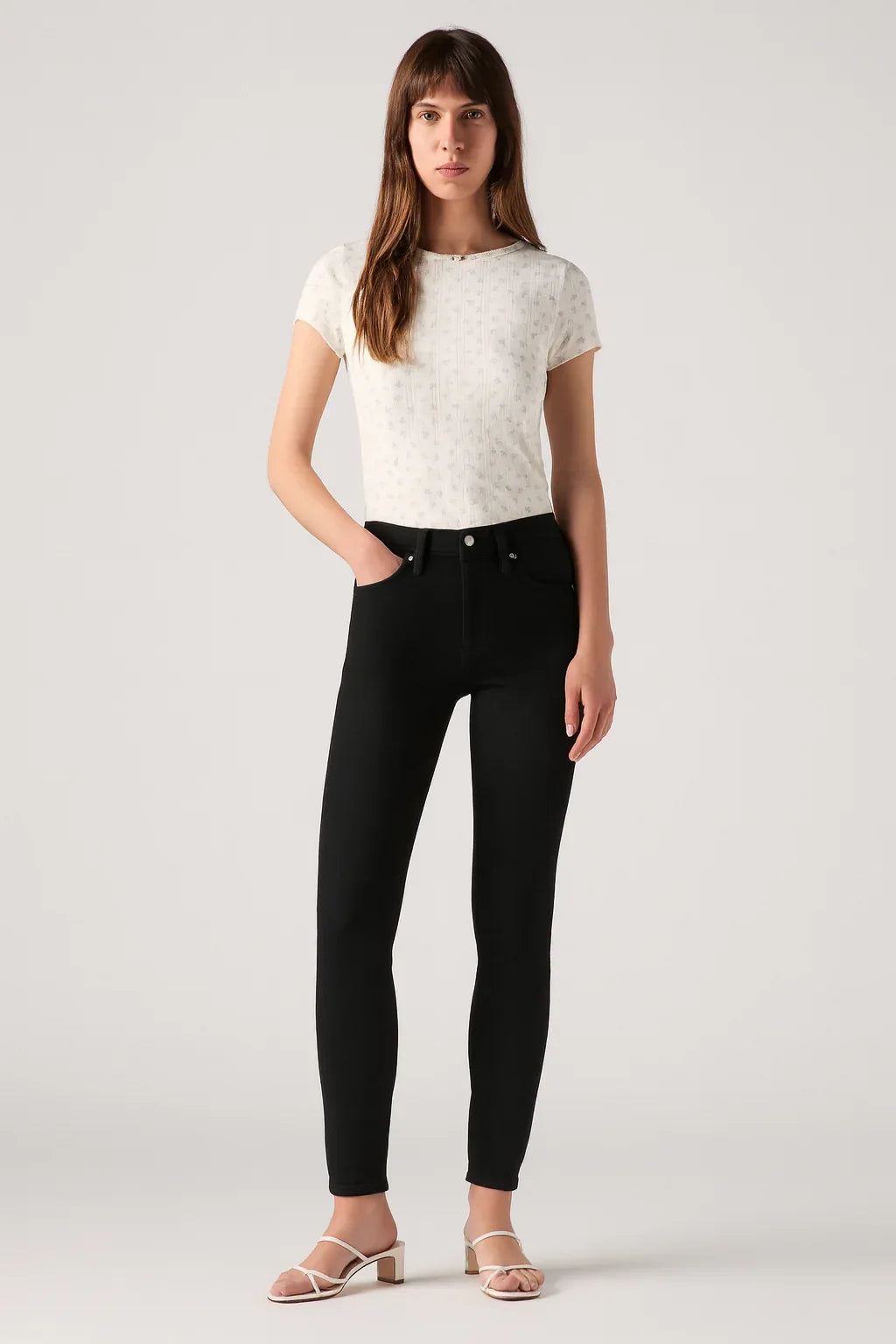 Levi's 724 High Rise super skkinny Women's Denim Jeans White - Gomix Brands Outlet