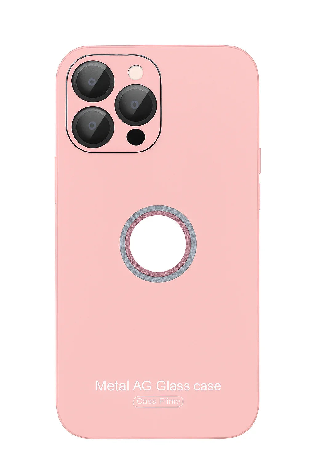 Luxury Pink AG Metal Glass iPhone 14 Pro Case with Lens Protection - Gomix Brands Outlet