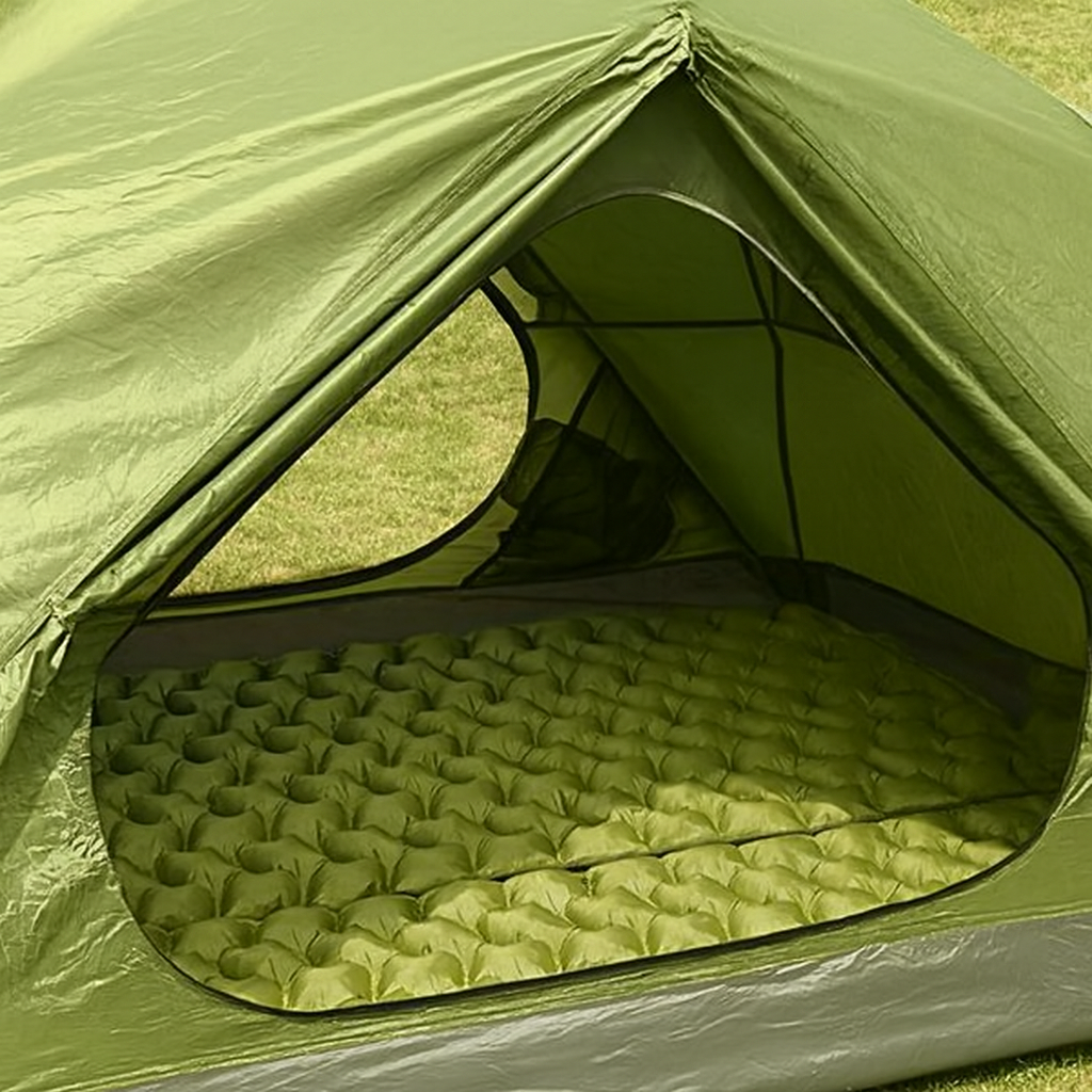Yosaloe 2-person waterproof dome camping tent in olive-green with rainfly and mesh ventilation, suitable for hiking or glamping outdoors