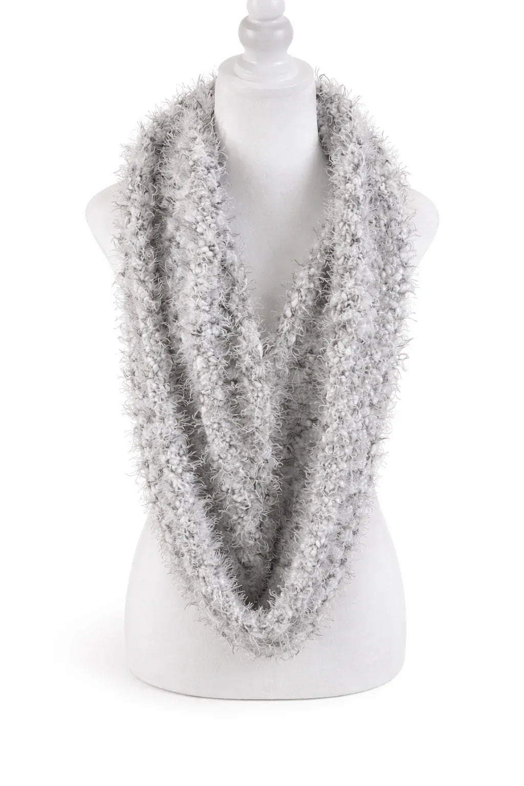 Mixit Women's Infinity Winter Scarf Silver-Multi Fuzzy Cozy - Gomix Brands Outlet