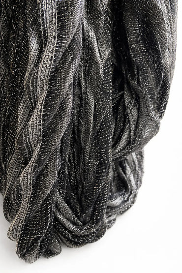 Infinity Scarf Mixit Essentials One Size Black Grey Polyester - Gomix Brands Outlet