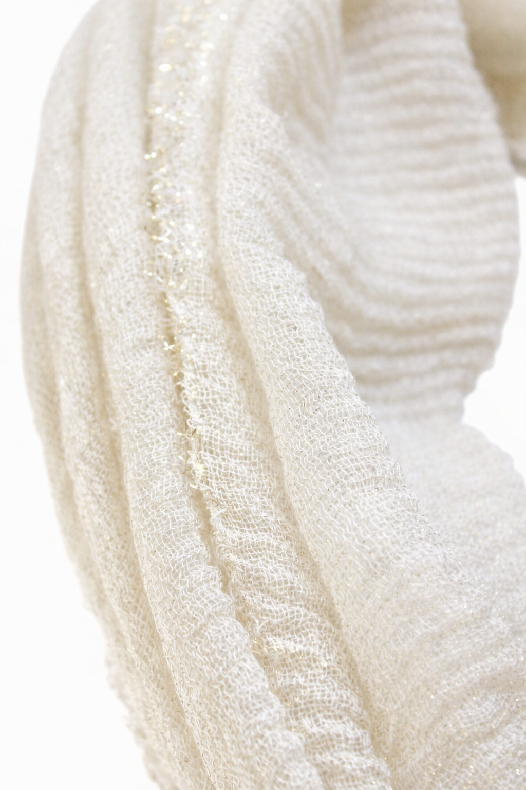 Mixit Ivory Cream Sparkle Infinity Scarf - Lightweight Boho Fashion Accent