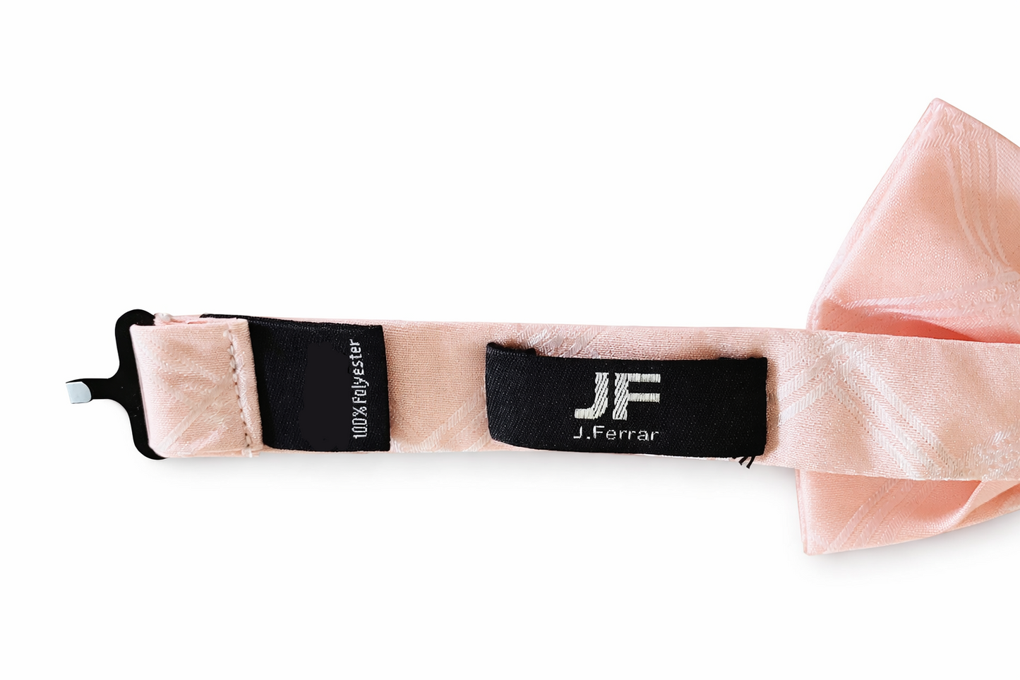 J. Ferrar Peach Solid Woven Adjustable Pretied Bow Tie