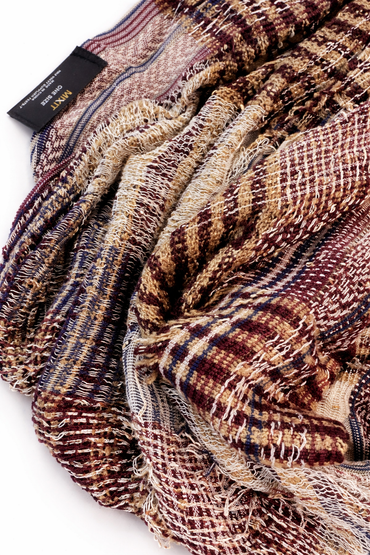 Mixit Infinity Scarf Autumn Burgundy- Multicolor with Gold Metallic Threads